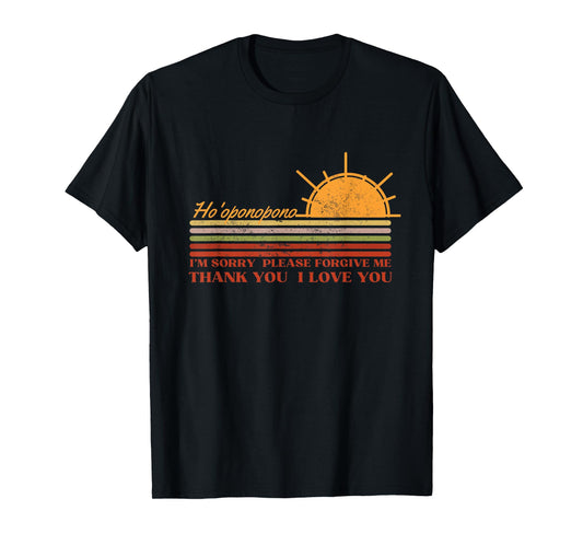 Ho'oponopono Hawaiian Prayer Meditations Yoga Sun Graphic T-Shirt