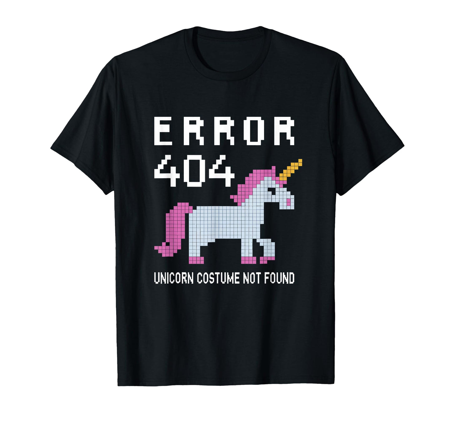 Error 404 Unicorn Costume Found Halloween Programmer It T-Shirt