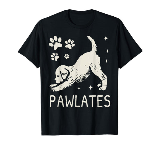Pawlates Dog Stretching Workout Fitness Pilates Cute Puppy T-Shirt
