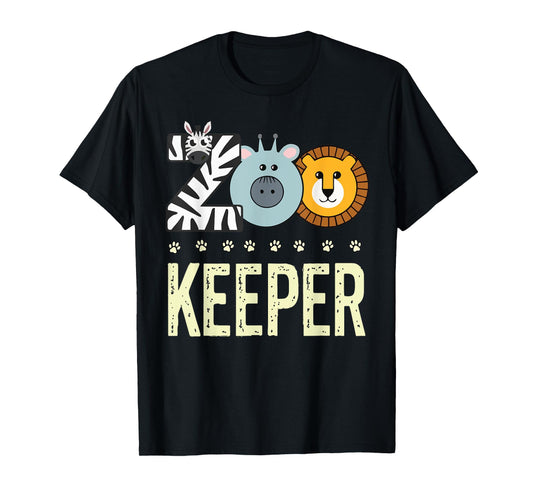 Zookeeper Costume Adult Men Zoo Animal Safari Zoo Keeper T-Shirt