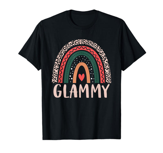 Glammy Rainbow Grandma Grandmother Women Mothers Day Glammy T-Shirt