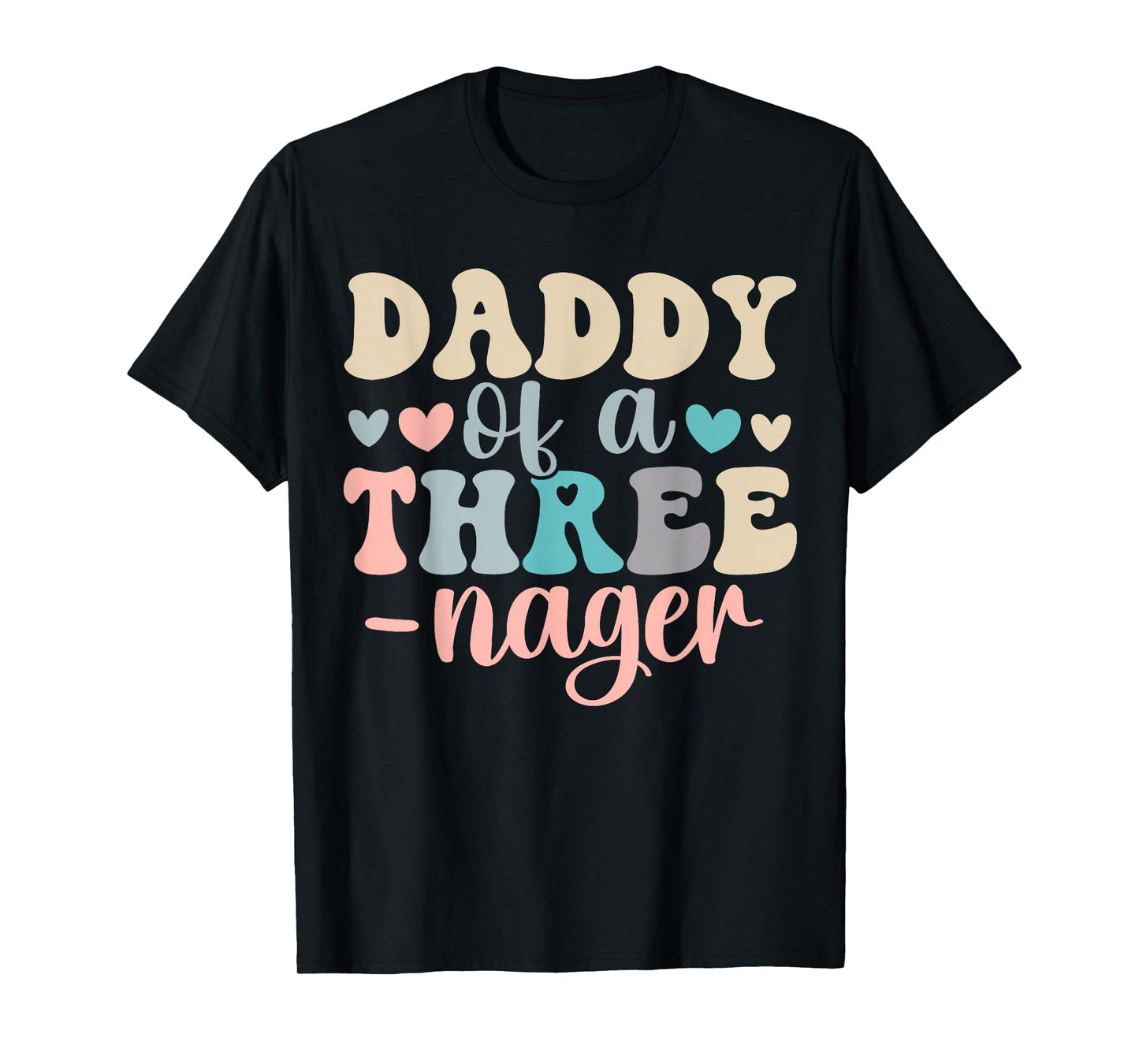 Daddy Of A Threenager 3rd Birthday Matching Family Boho T-Shirt