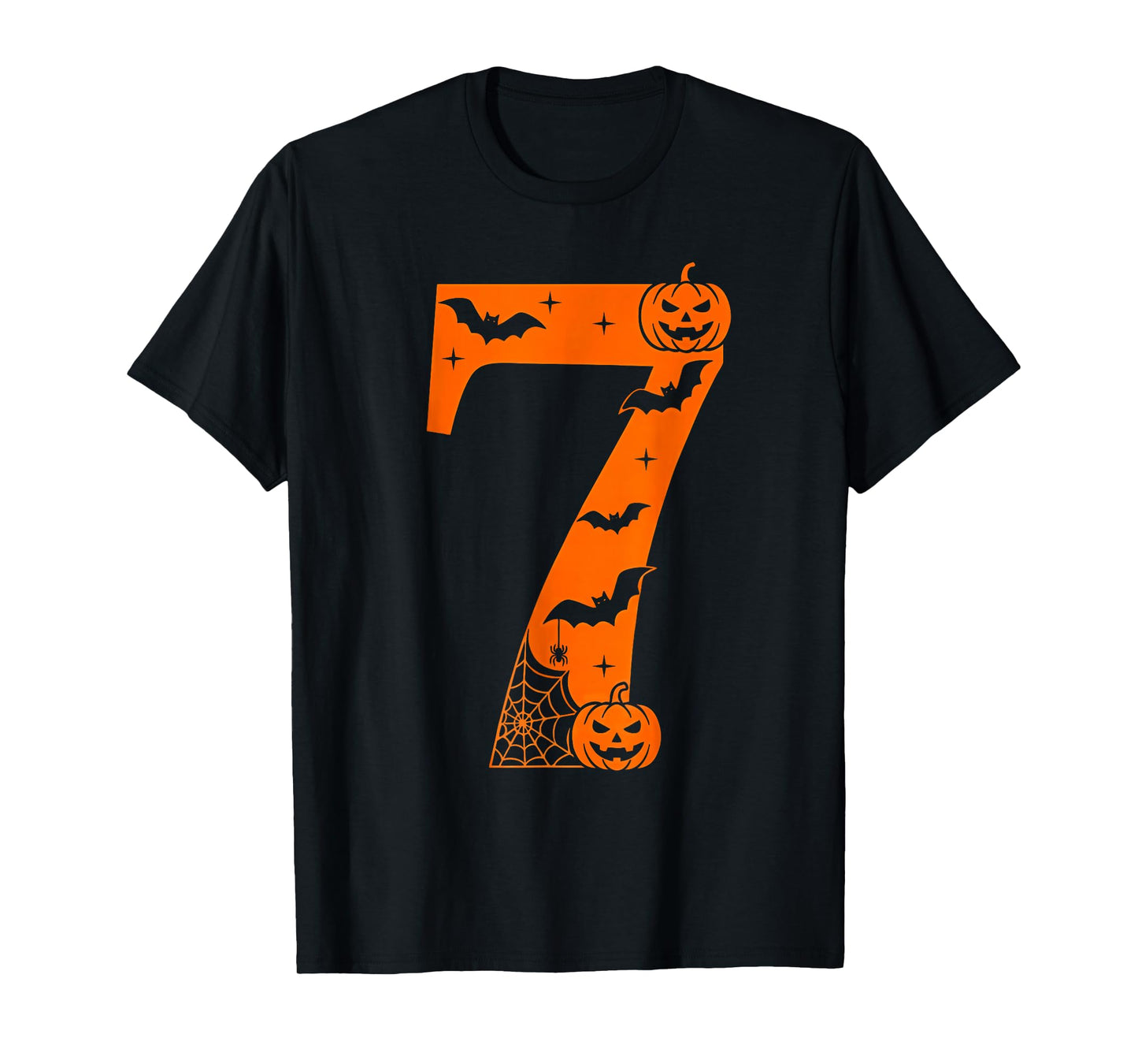 Number 7 Funny Six Seven Meme Halloween T-Shirt
