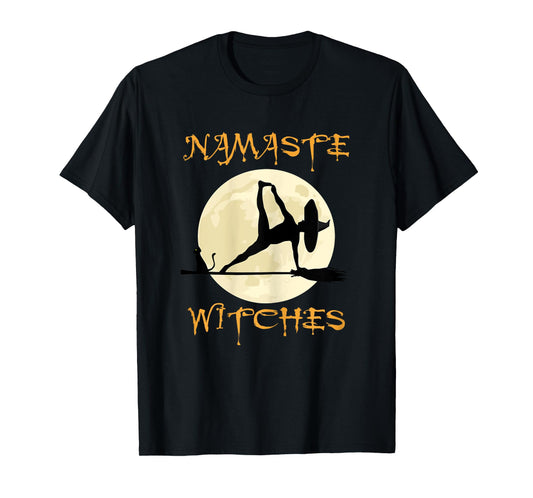 Namaste Witches - Halloween Yoga T-Shirt for Women