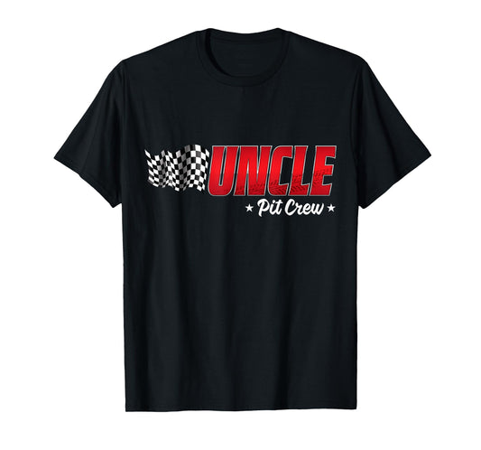 Uncle Pit Crew Race Car Birthday Family Racing Adult Men T-Shirt