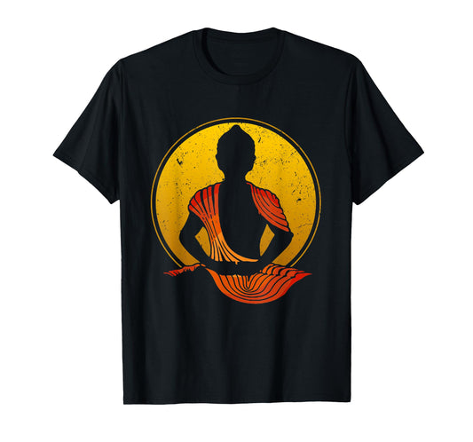 Buddha Vintage Zen Buddhism Yoga Meditation Spiritual T-Shirt
