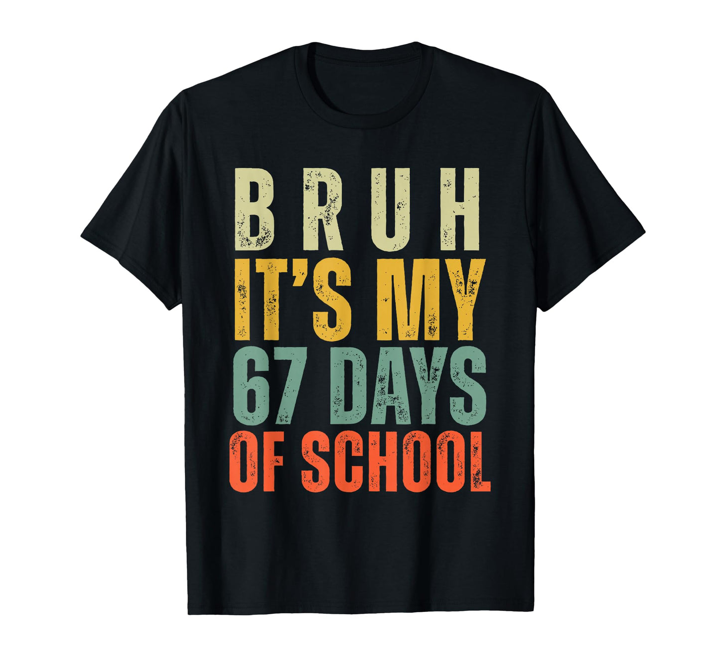 Bruh It's My 67 Days of School Dabbing Boy Funny Six Seven T-Shirt