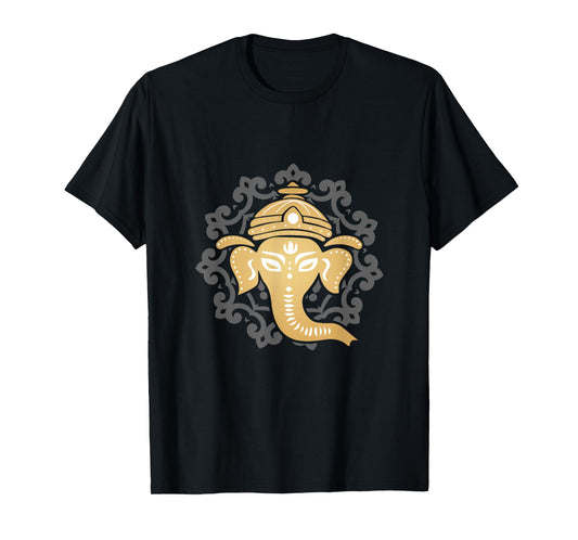 Yoga Mandala Elephant Hindus Dharma Chakra Hinduism T-Shirt