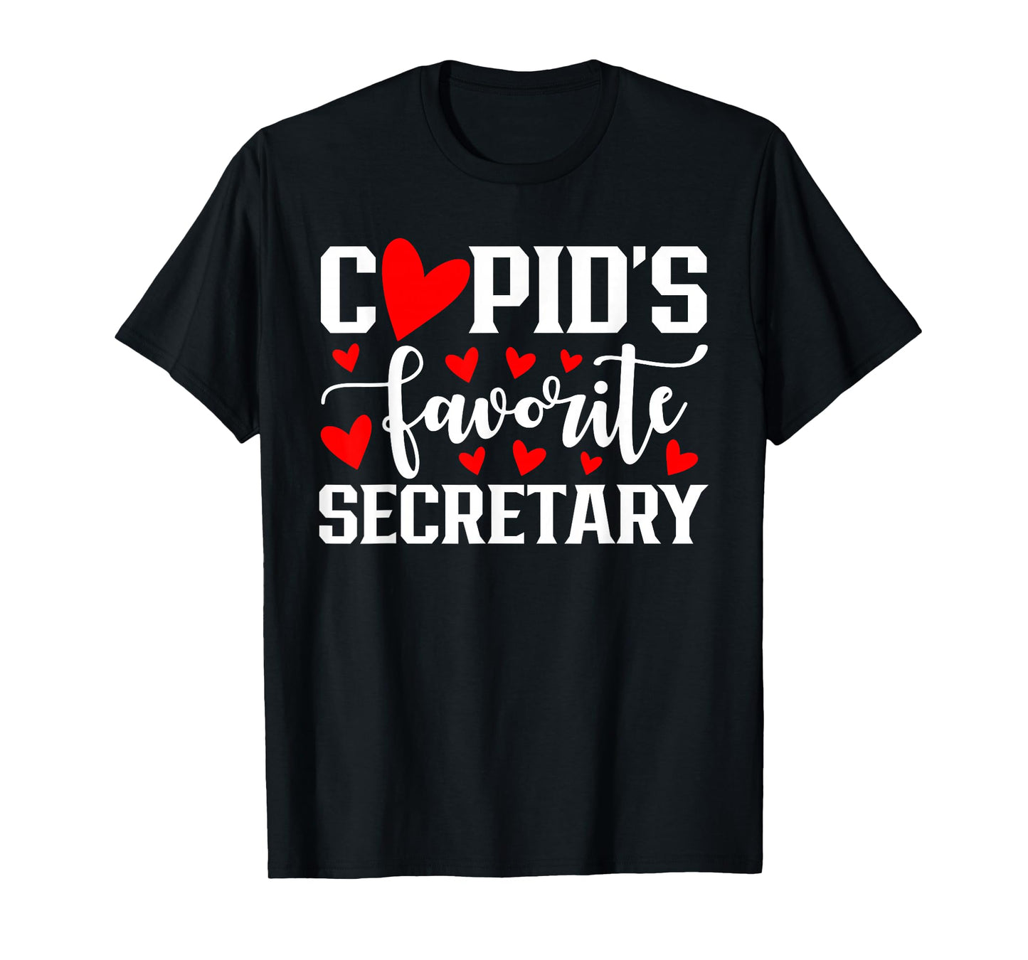 Cupid's Favorite Secretary Cute Heart Valentine's Day T-Shirt