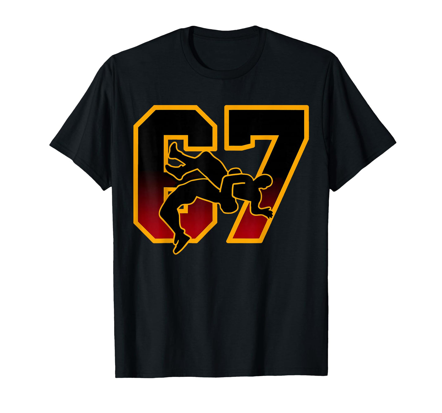 Funny Wrestling 67 Six Seven Meme Gift for Men Women Kids T-Shirt