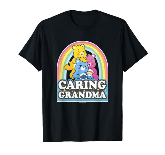 Care Bears Caring Grandma Retro Rainbow Grumpy Group Shot T-Shirt