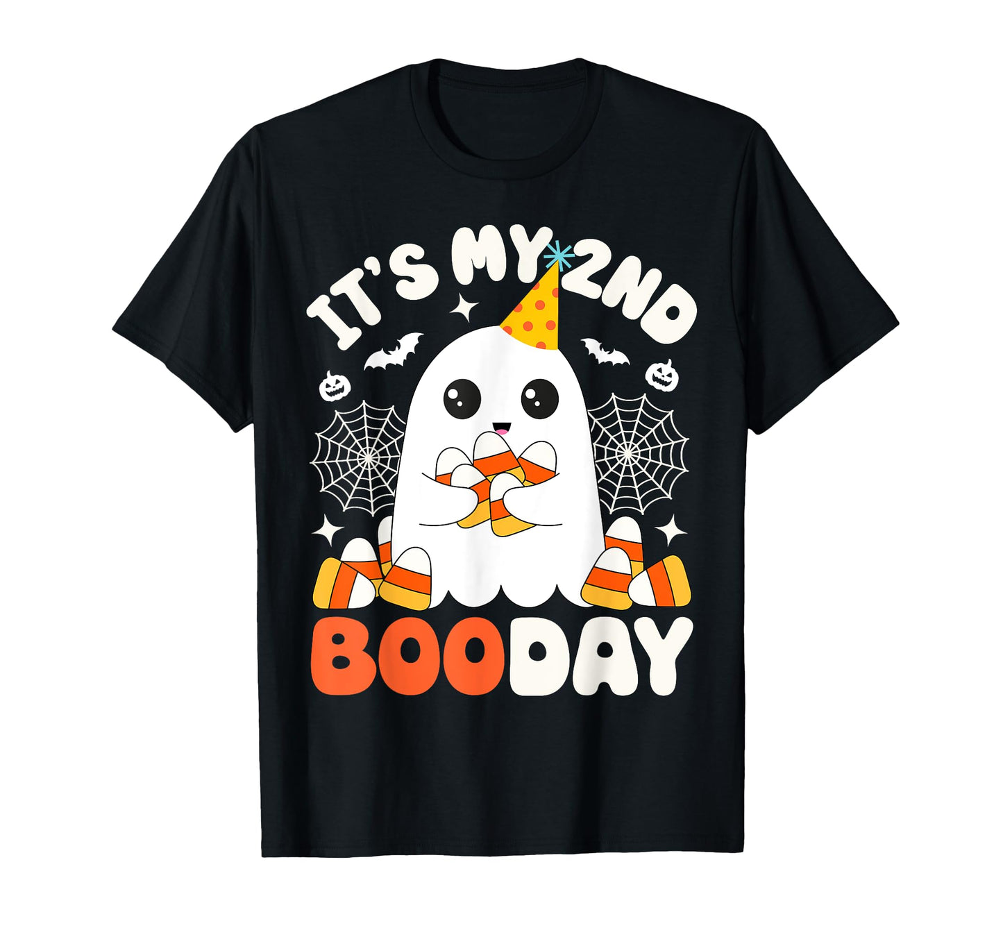 It's My 2nd Boo Day, Funny Halloween Ghost 2nd Birthday Boy T-Shirt