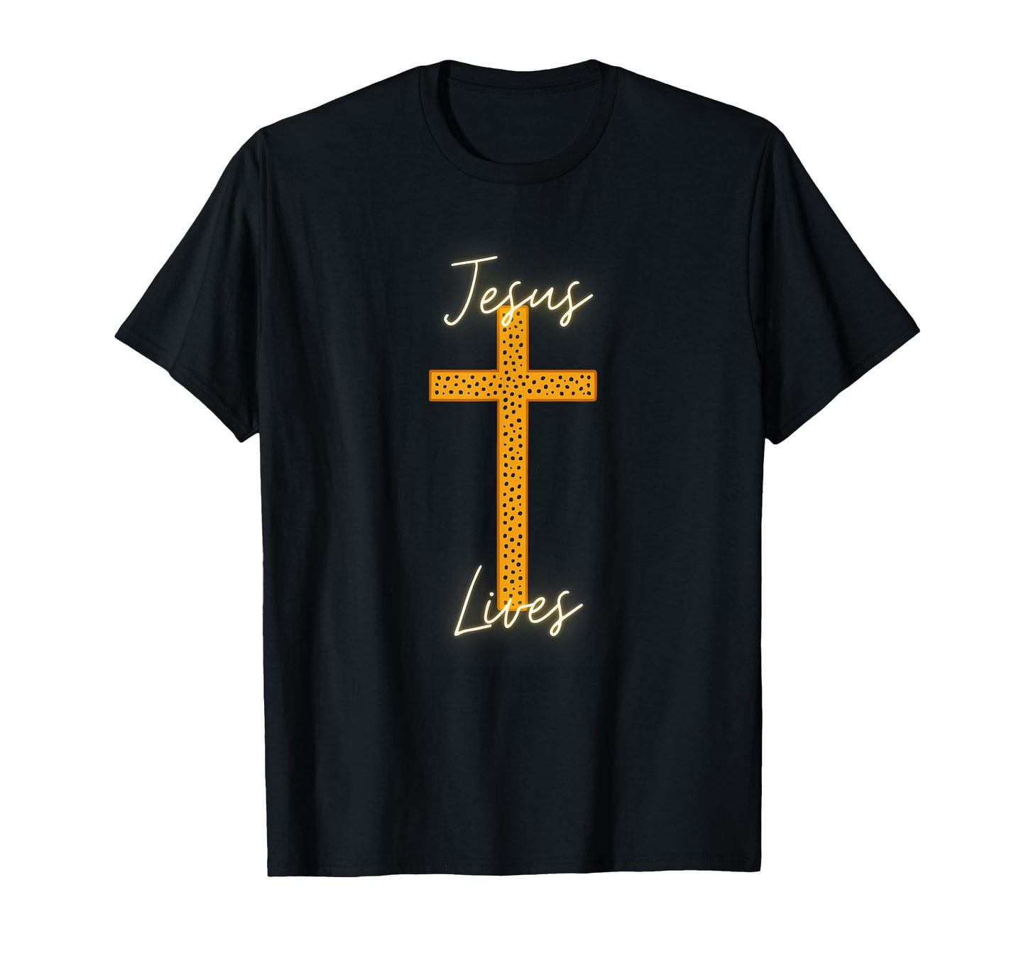 Jesus Lives Glowing Cross Christian Faith T-Shirt