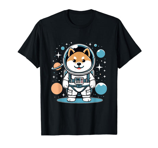 Shiba Inu Astronaut Costume Shirt Outer Space Galaxy Dog T-Shirt