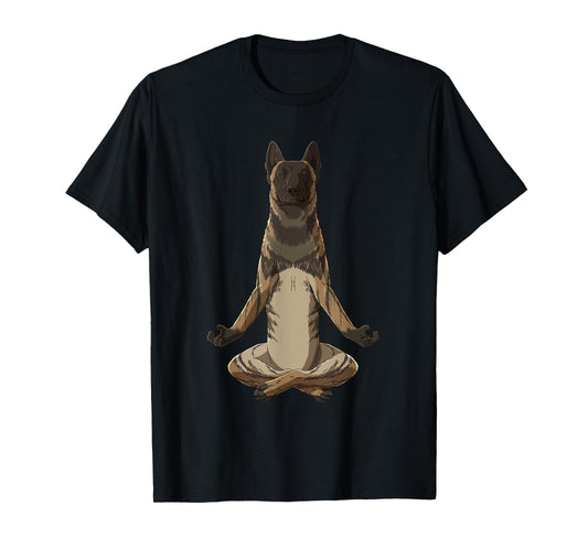 Funny Yoga Dog Dutch Shepherd T-Shirt