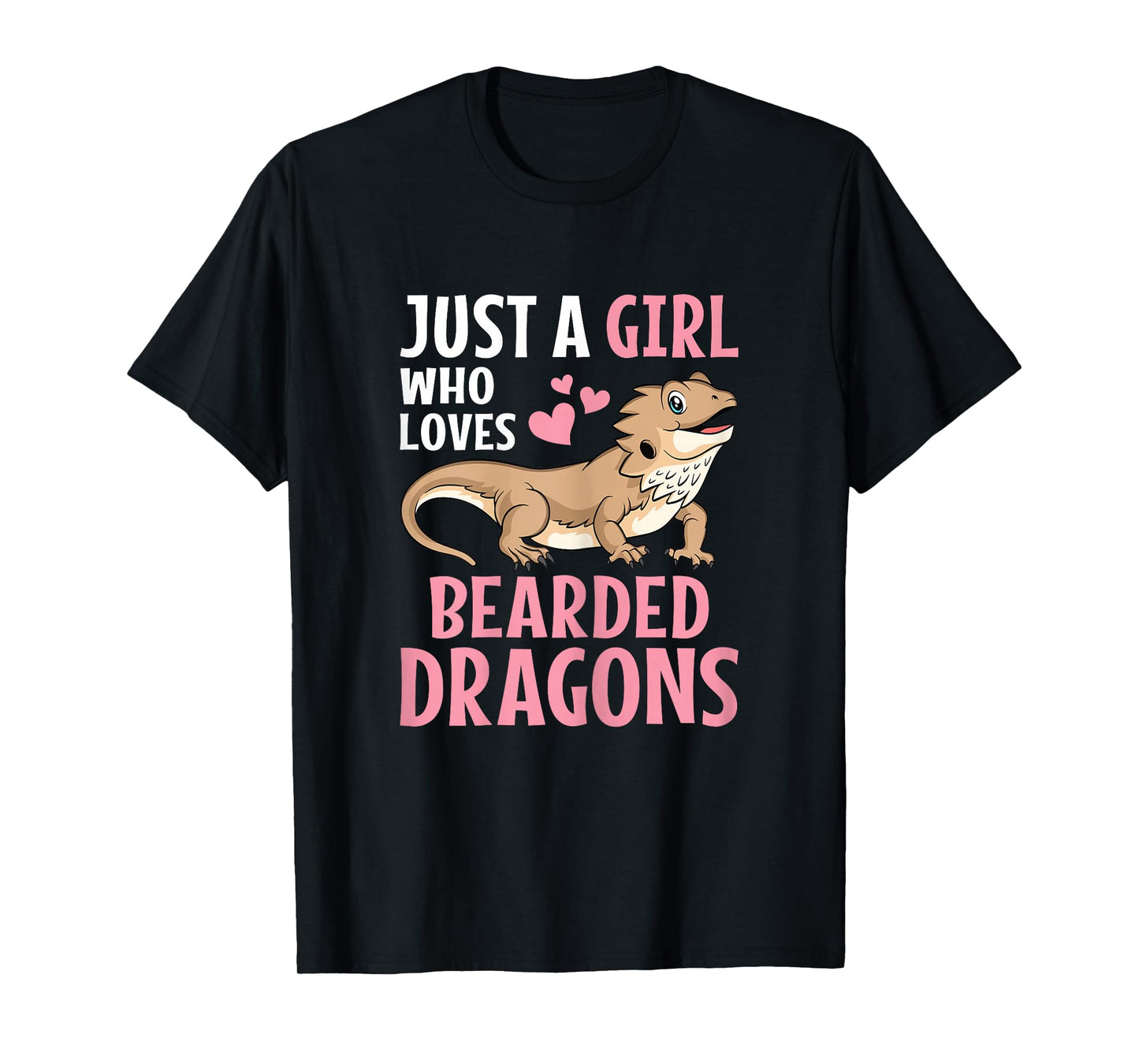 Just A Girl Who Loves Bearded Dragons Cute Lizard Reptile T-Shirt