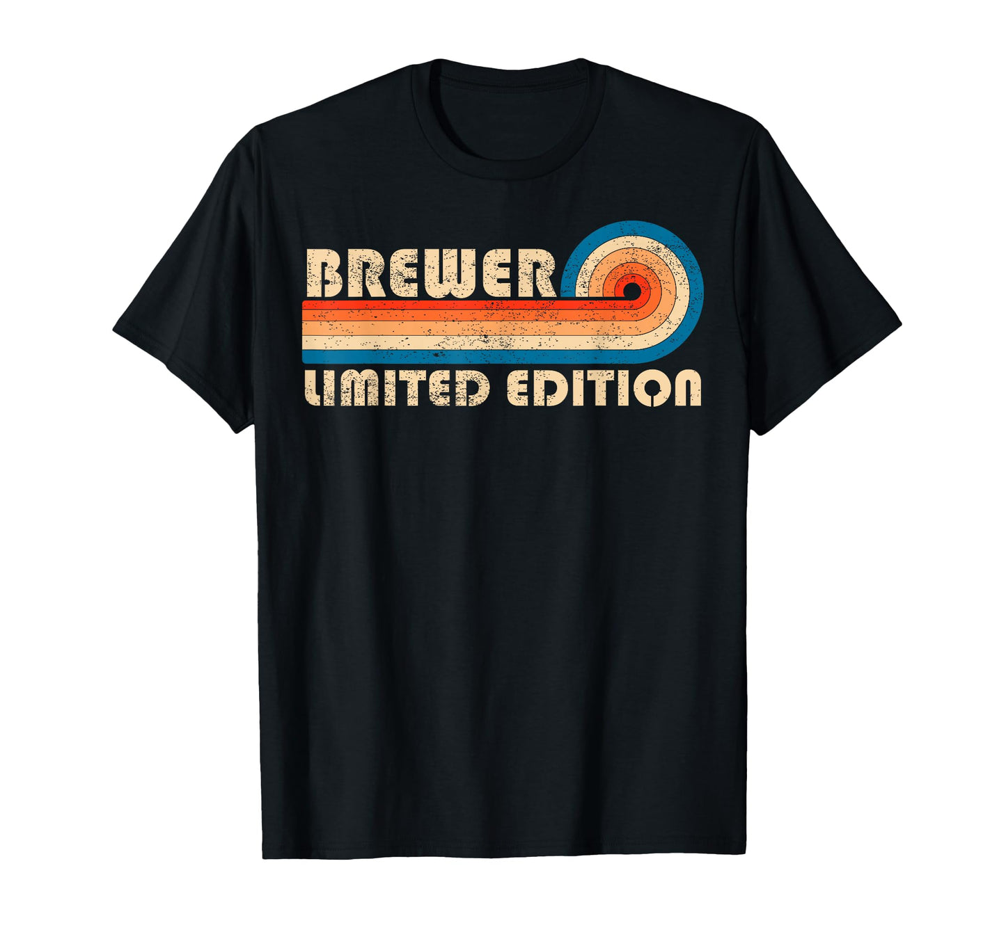 Brewer Surname Retro Vintage 80s 90s Birthday Reunion T-Shirt