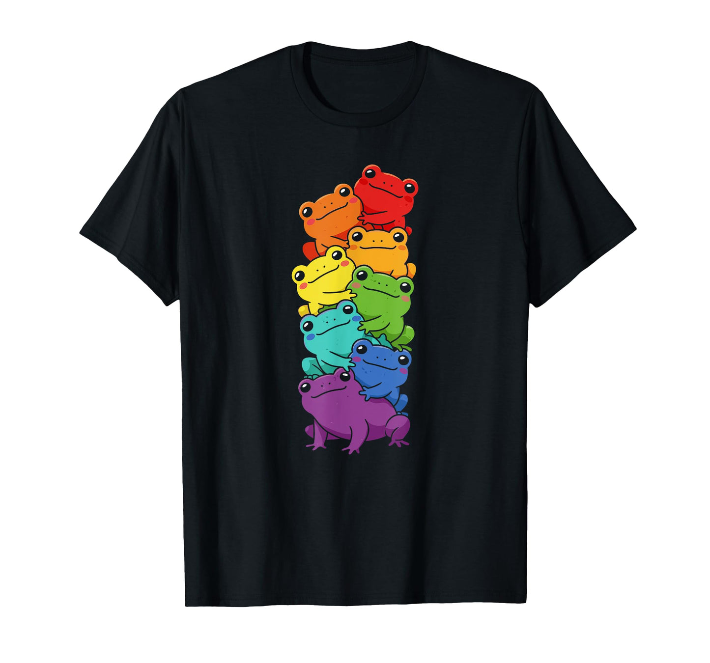 Funny LGBT Frog Rainbow Lesbian Gay Pride Womens Mens T-Shirt