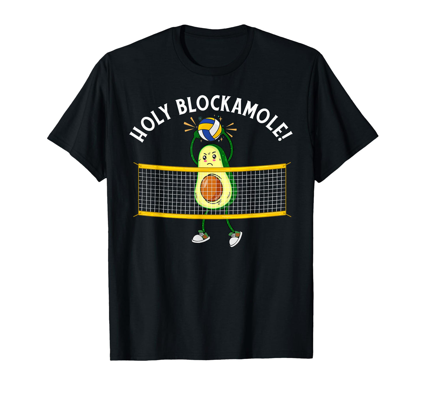 Holy Blockamole Volleyball Cute Funny Avocado Men Women Gift T-Shirt