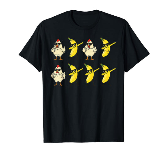 Chicken Banana Dance Dab Funny Dance Meme Kids Men Women T-Shirt