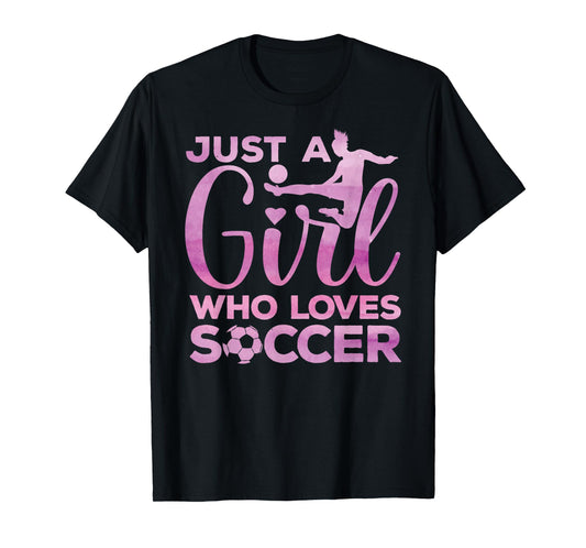 Soccer Girl Art For Girls Kids Toddler Women Soccer Player T-Shirt