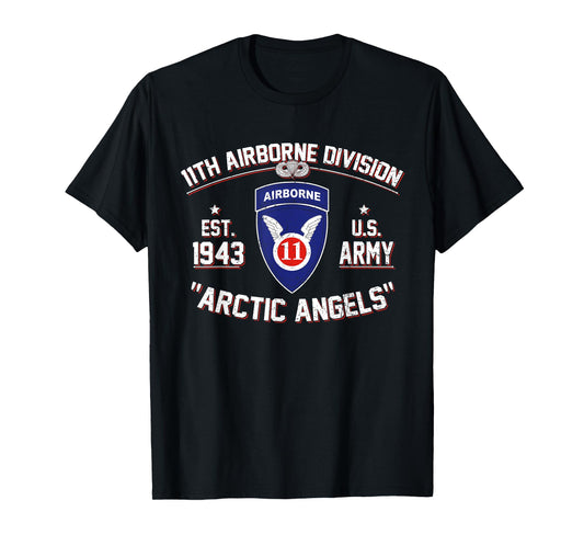 Proud 11th Airborne Division Arctic Angels US Paratrooper T-Shirt