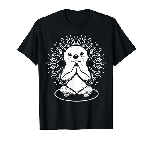 Otter Spiritual Yoga Pose Meditation Lover Namaste T-Shirt