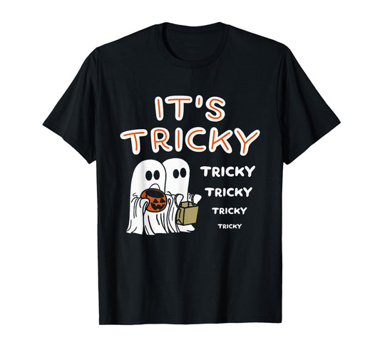 Funny Retro Ghosts Its Tricky Tricky Tricky Spooky Halloween T-Shirt