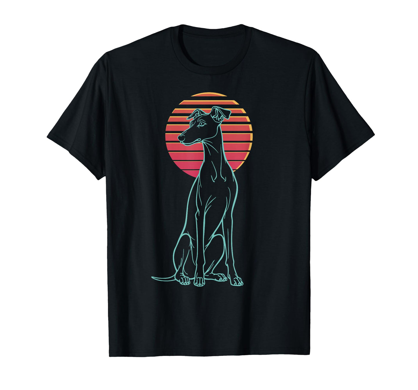 Greyhound Lover Dog Owner Retro Synthwave 80s T-Shirt