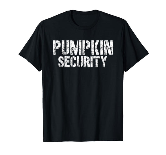 Halloween Dad Mom Daughter Adult Costume Pumpkin Security T-Shirt