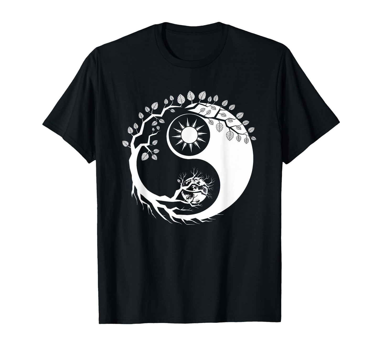 Yin Yang Moon Sun Tree of Life Men Women Kids T-Shirt