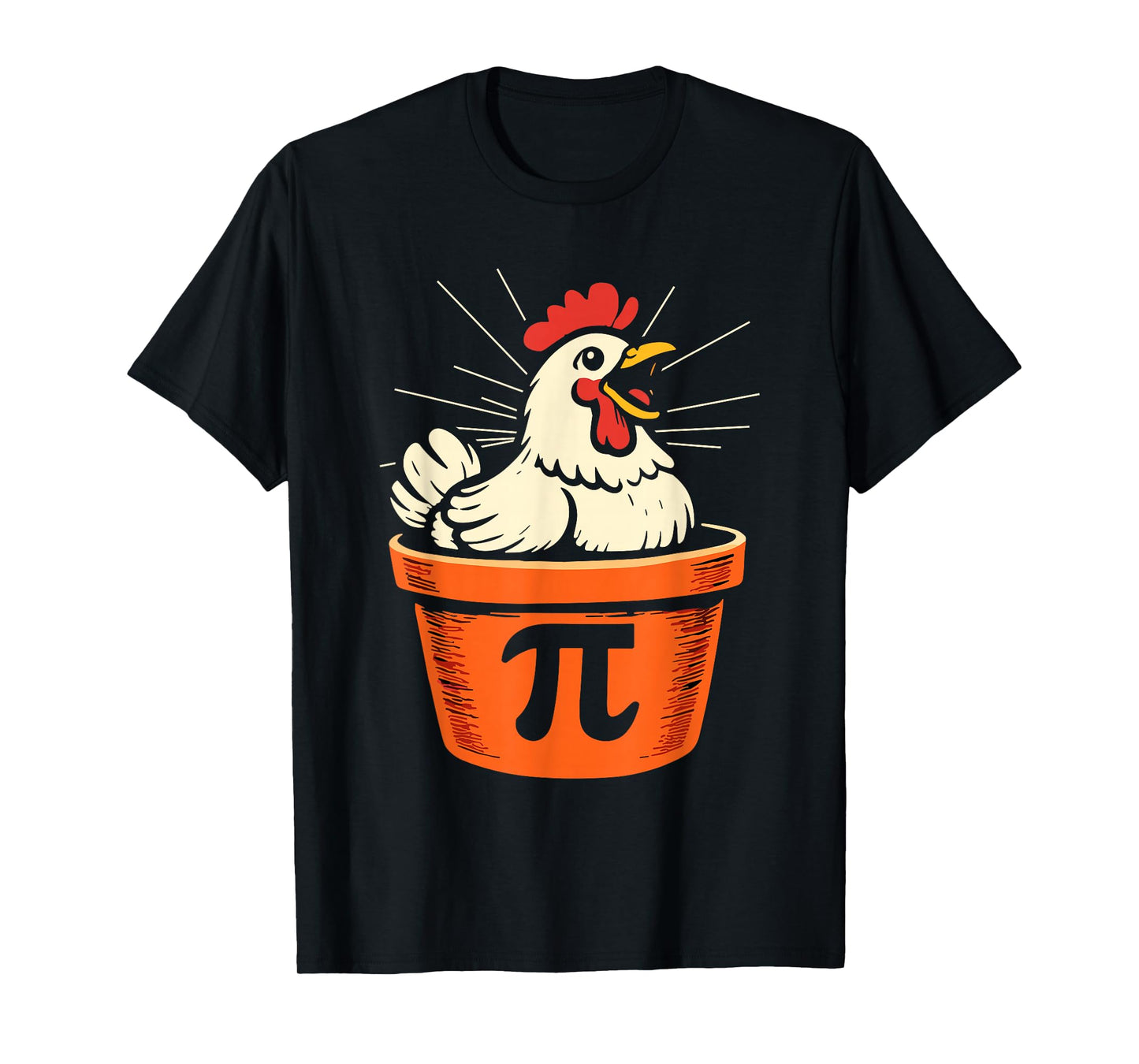 Funny Chicken Pot Pi Day Pie Math Lover 3.14 Men Women Kids T-Shirt