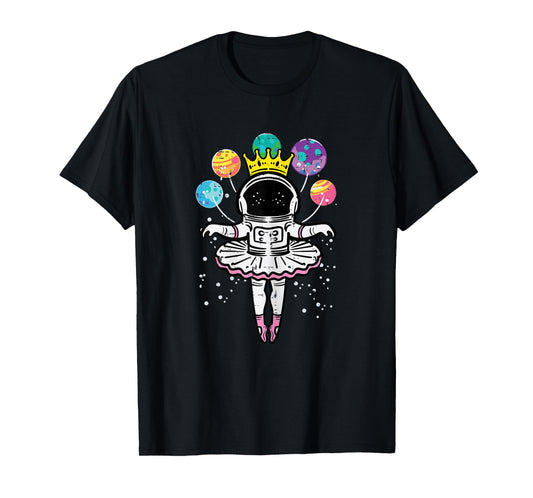 Astronaut Ballerina Space Ballet Women Girls Kids Toddler T-Shirt