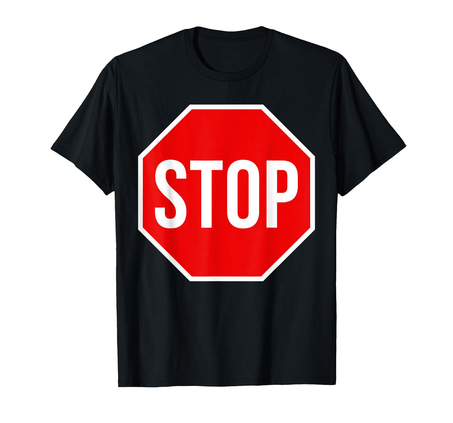 Stop Sign Shirt Adult Men Women Kids Stop Sign Costume T-Shirt