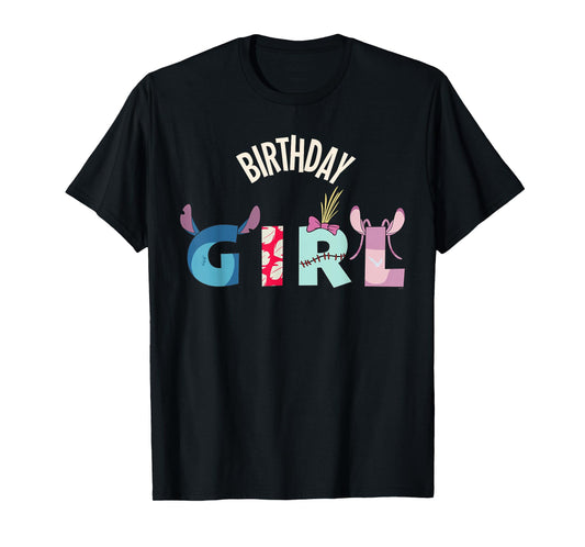 Disney Lilo & Stitch "Birthday Girl" Matching Birthday Party T-Shirt