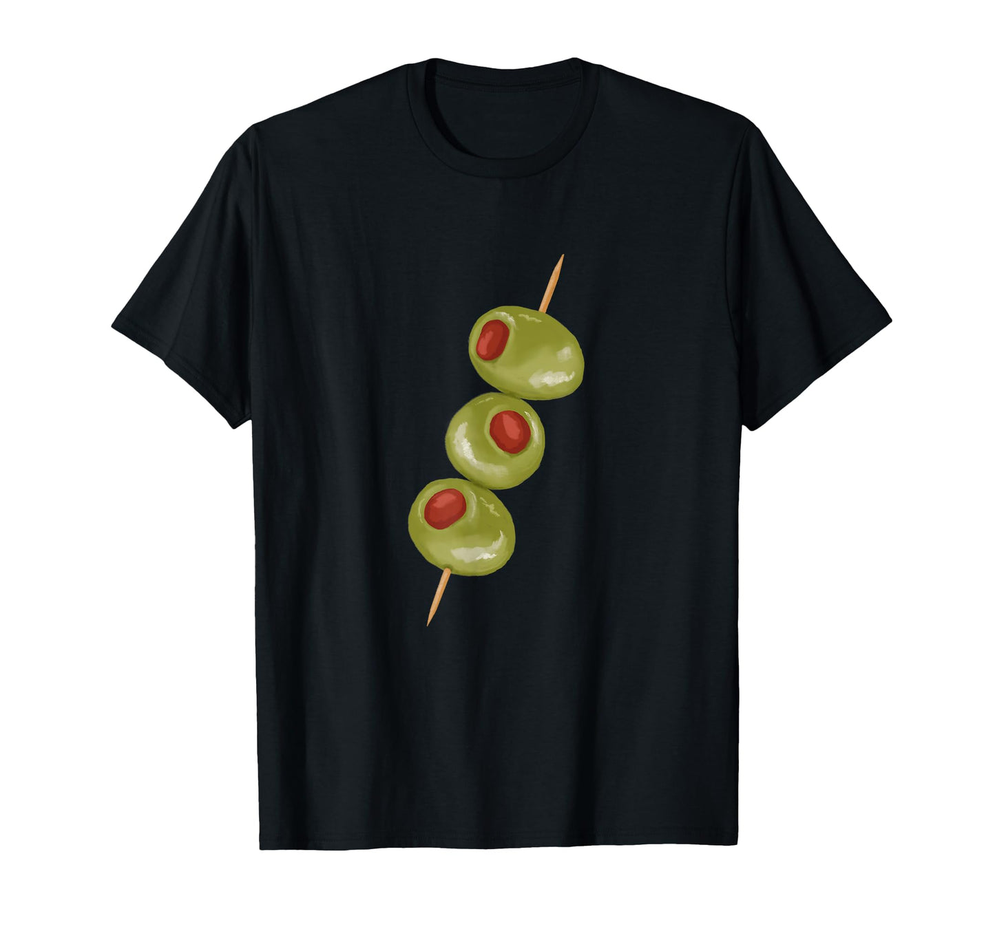 Olives on a toothpick, martini cocktail ready T-Shirt