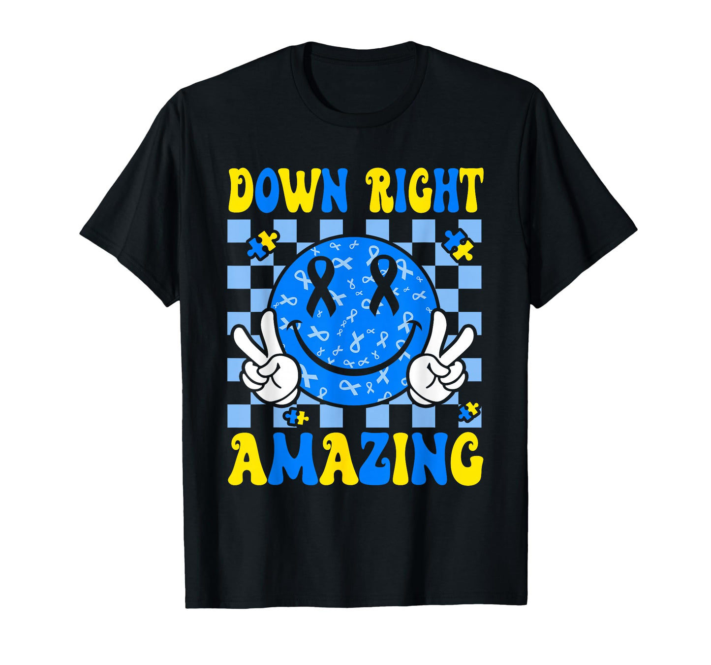 Down Right Amazing Smile Face Down Syndrome Awareness Kids T-Shirt