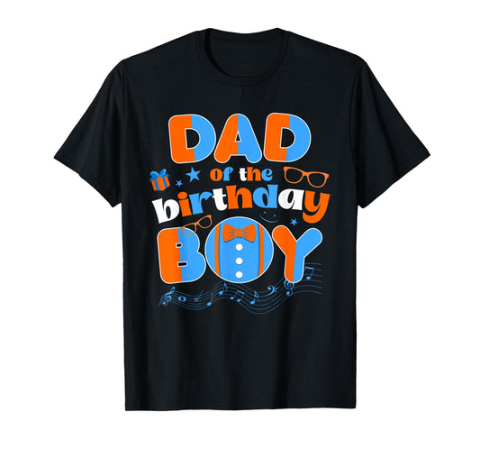 Dad Of The Birthday Boy Matching Family Blippy Funny T-Shirt