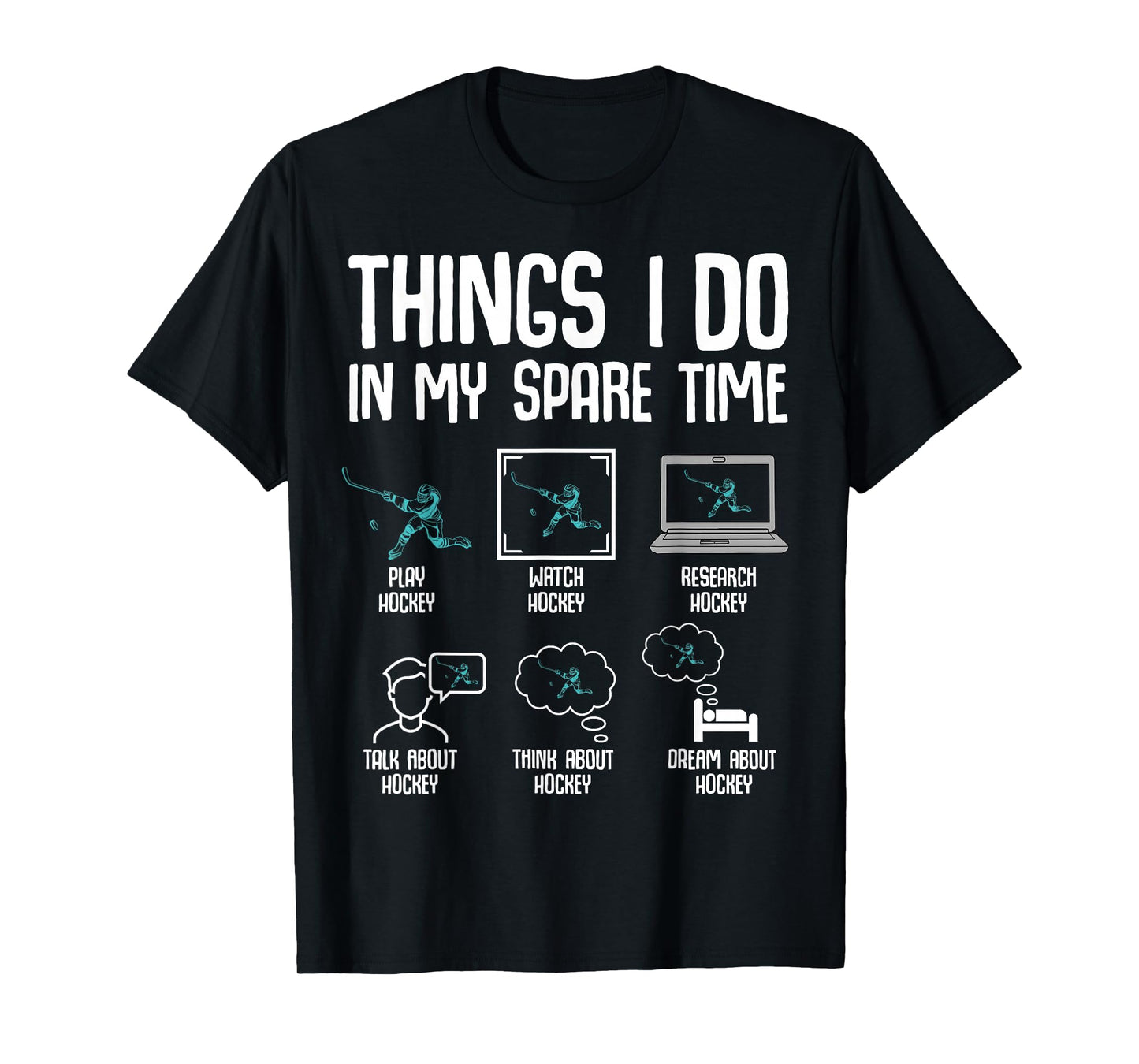 Hockey Things I Do In My Spare Time Ice Hockey Kids Boys T-Shirt