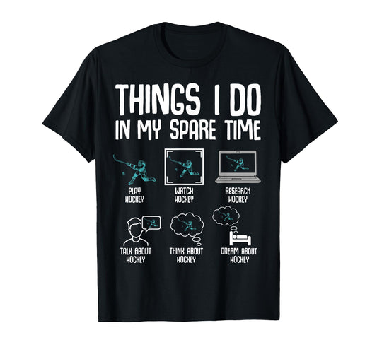 Hockey Things I Do In My Spare Time Ice Hockey Kids Boys T-Shirt