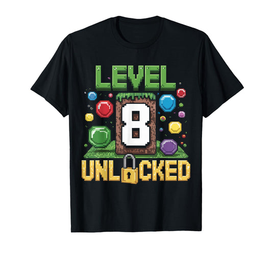 Birthday Children's Shirt Level 8 Unlocked 8 T-Shirt