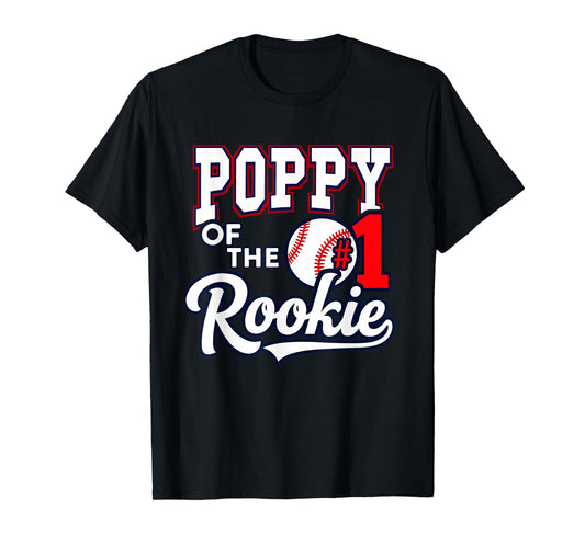 Retro Grandpa Poppy Of The Number 1 Rookie Baseball T-Shirt