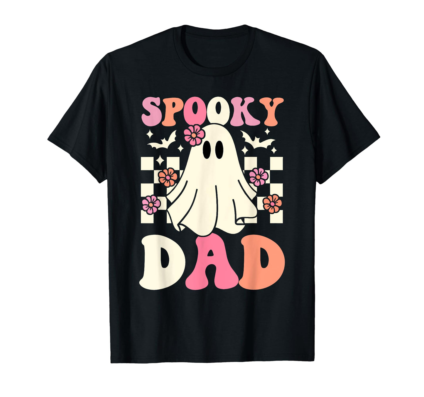 Spooky Dad Halloween Dad Ghost Costume Retro Boo Halloween T-Shirt