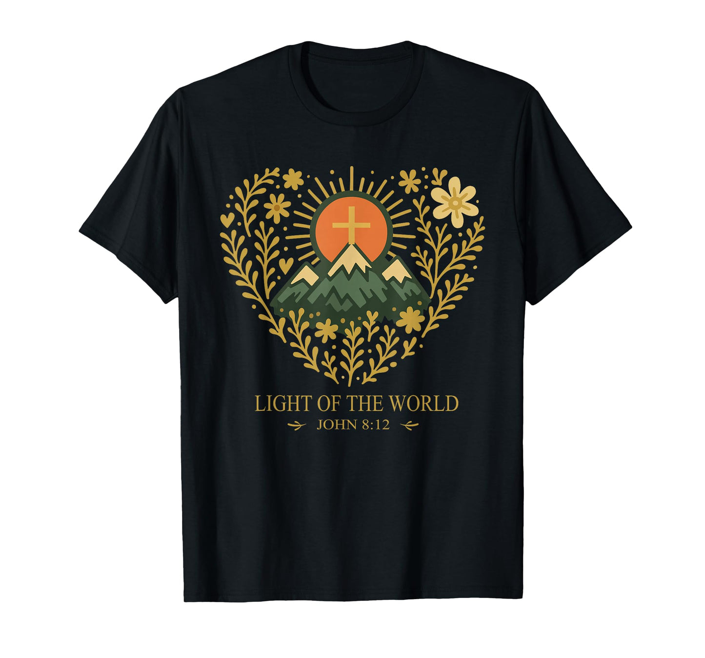 Jesus Bible Verse Boho Light of The World T-Shirt