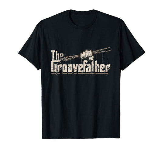 The Groovefather Vintage Drums Drumming Gifts Band Drummer T-Shirt