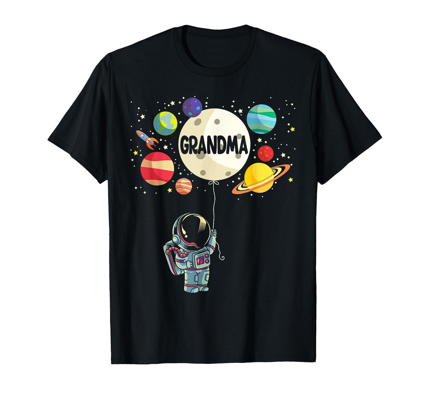 Grandma of The Birthday Boy Space Astronaut 1st Birthday T-Shirt