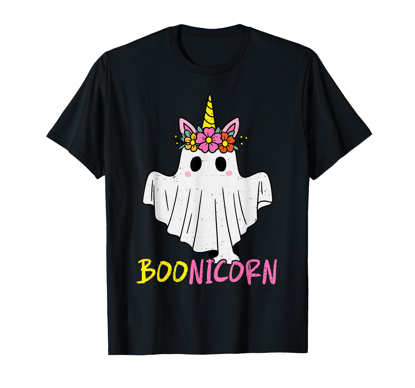 Boonicorn Ghost Unicorn Magical Spooky Halloween Girl Womens T-Shirt
