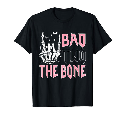 Bad Two The Bone Party Decorations 2 Years Old Birthday Kids T-Shirt