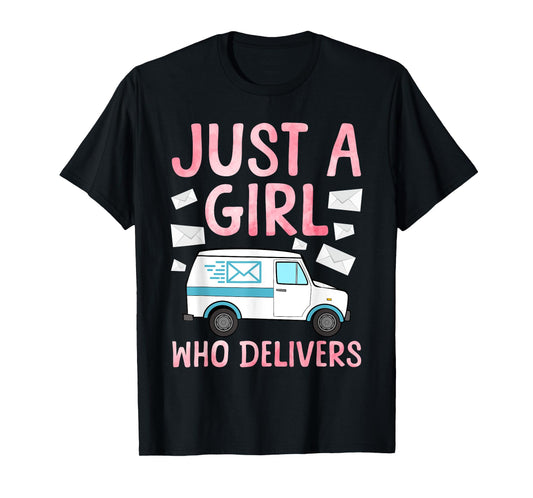 Mail Lady Design For Women Girls Postal Worker Mail Carrier T-Shirt
