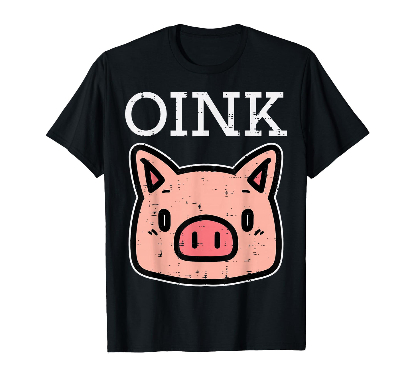 Oink Pig Face Cute Hog Head Girls Boys Kids Toddler Women T-Shirt